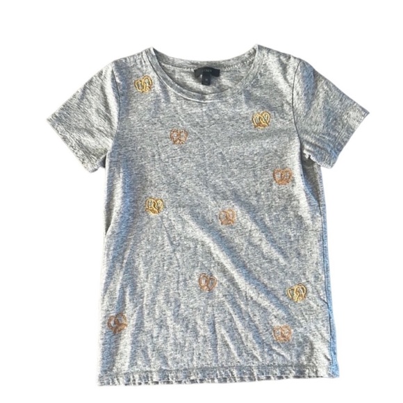 J. Crew Size XS Gray Pretzel T-Shirt - Picture 2 of 8